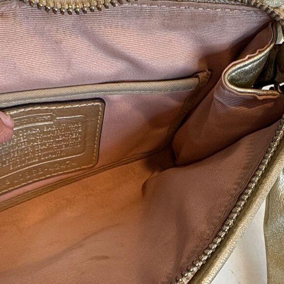 Coach Parker Natural Straw Leather Trim Clutch Wristlet Wallet Clutch - Picture 13 of 16